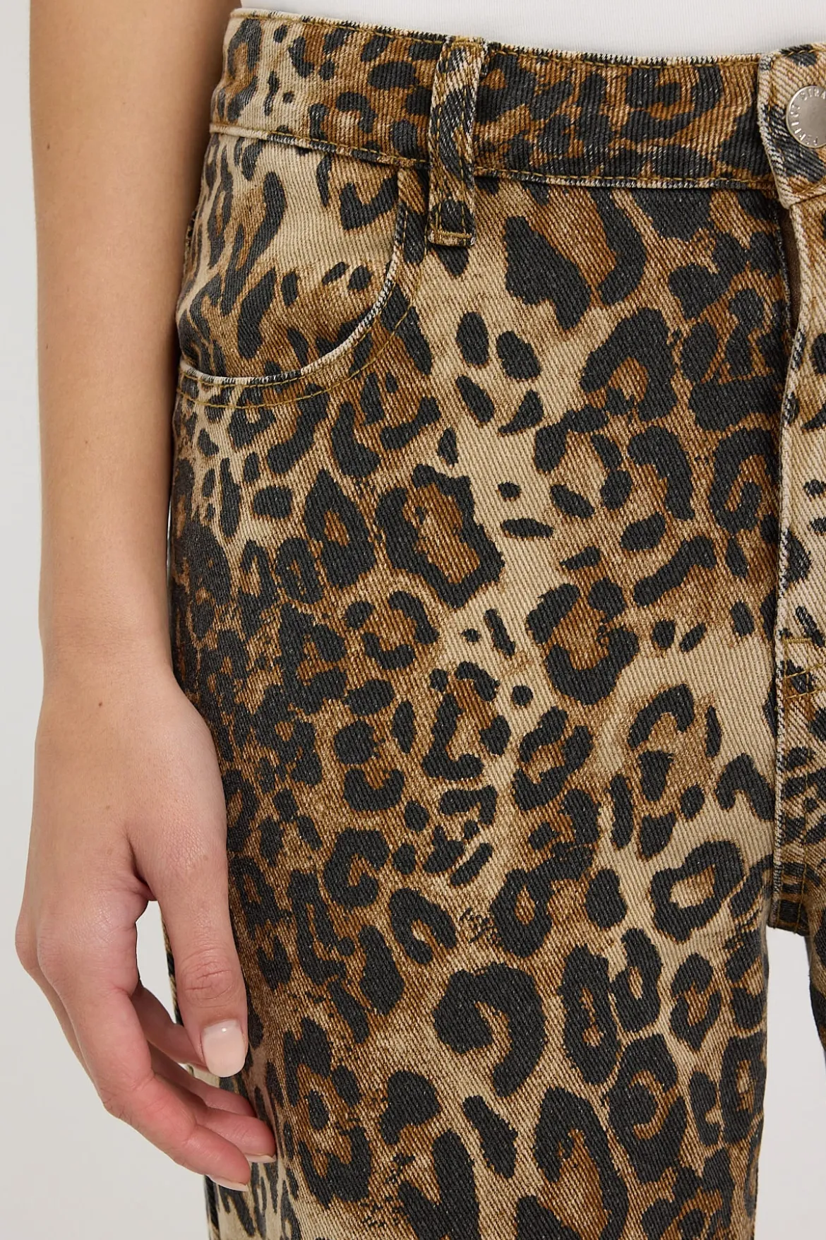 Lira Low Rise Baggy Leopard Pants Animal Print