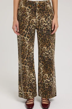 Lira Low Rise Baggy Leopard Pants Animal Print