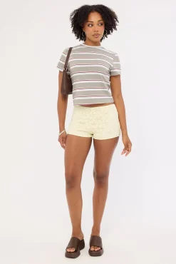 Loft Stripe Tee Ash