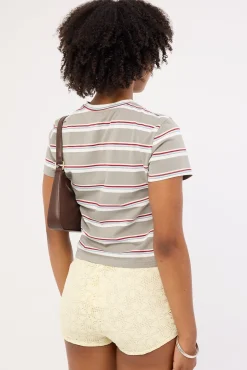 Loft Stripe Tee Ash