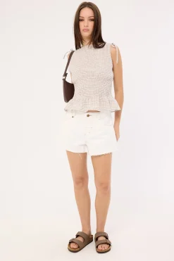 Lola Low Rise Baggy Short Vintage White