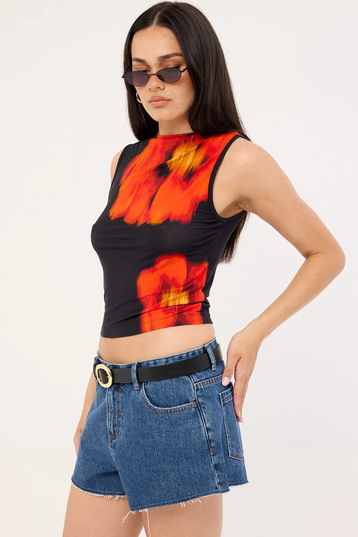 Lola Low Rise Denim Short Deep Vintage Fade