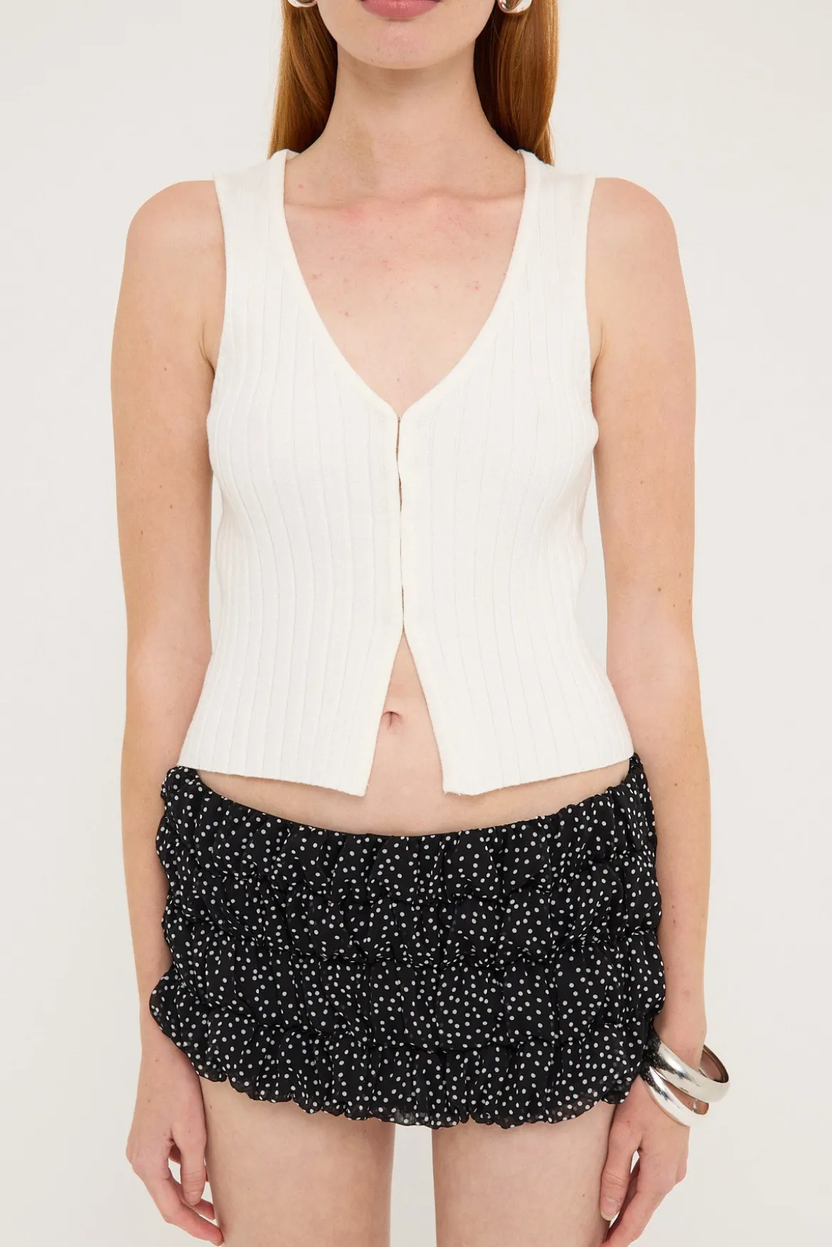 London Knit Top Vintage White