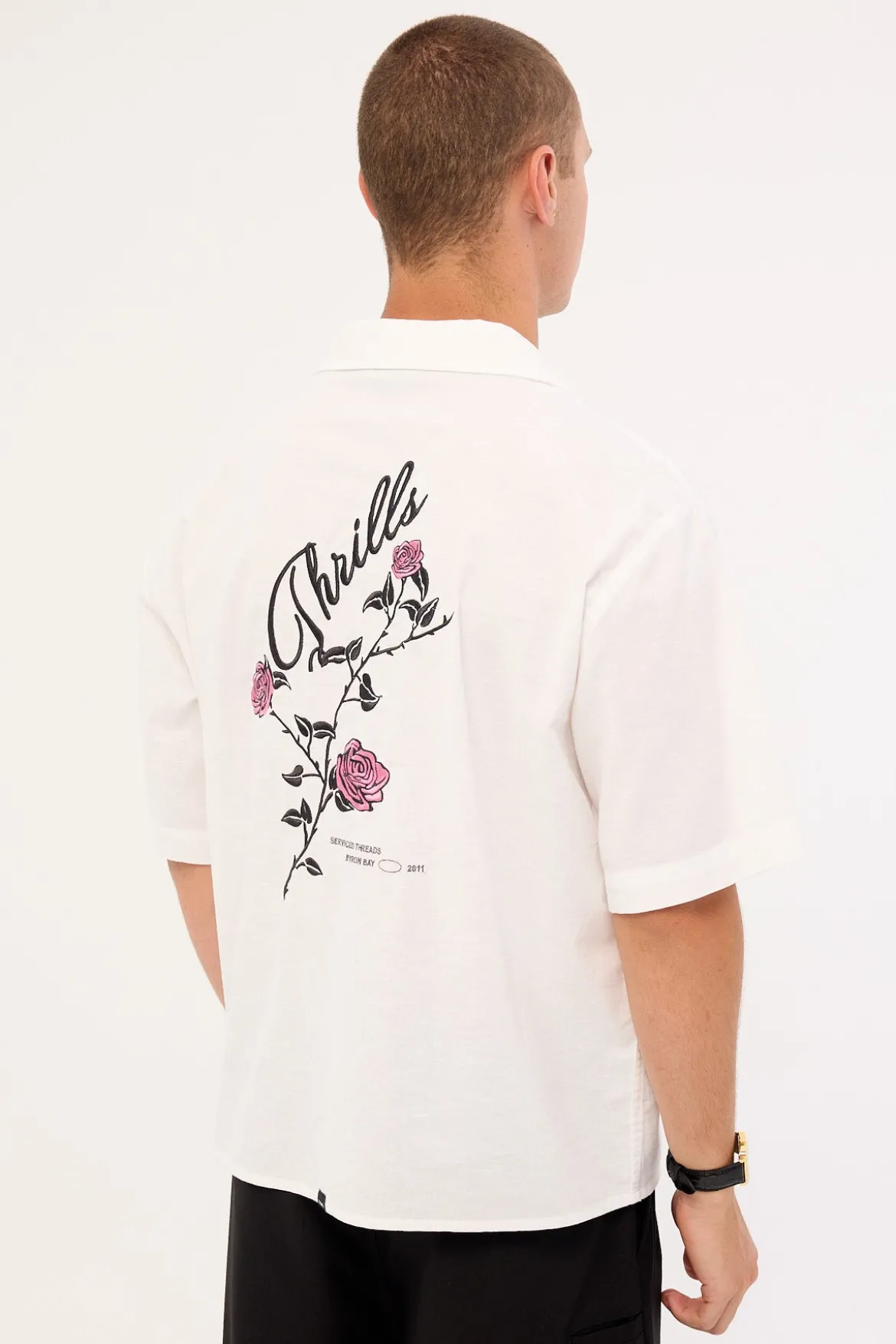Lonely Paradise Box Fit Cropped Shirt White