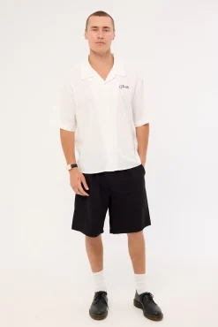 Lonely Paradise Box Fit Cropped Shirt White