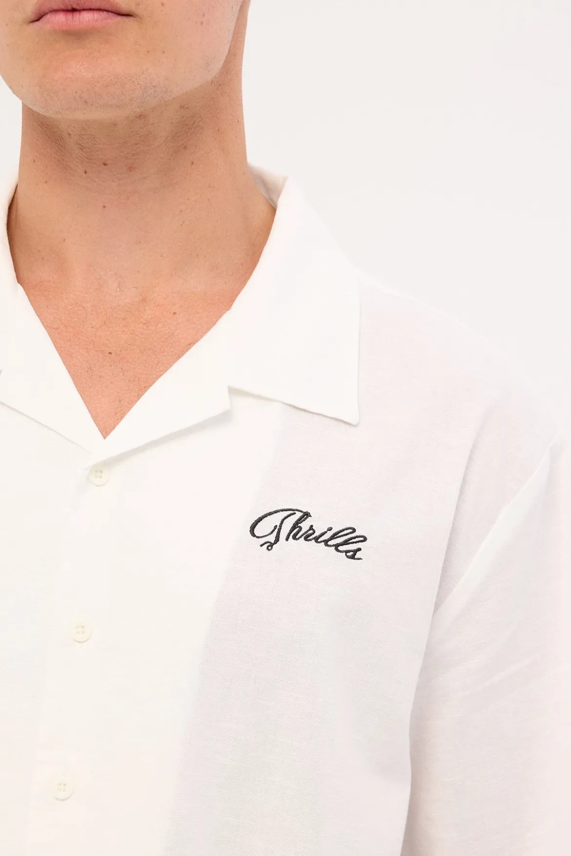 Lonely Paradise Box Fit Cropped Shirt White