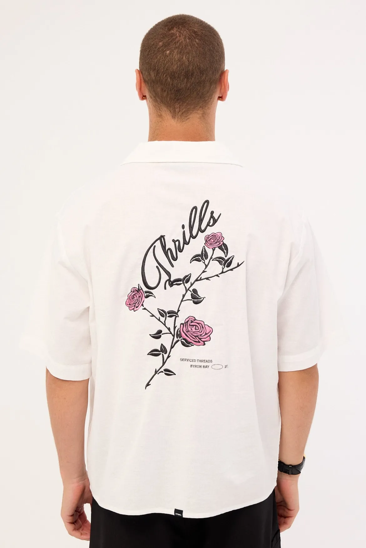 Lonely Paradise Box Fit Cropped Shirt White