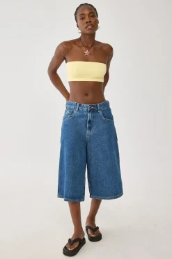 Long Boy Short Worn Rinsed Blue