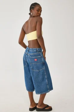 Long Boy Short Worn Rinsed Blue