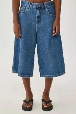 Long Boy Short Worn Rinsed Blue