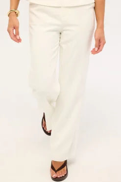 Lori Petite High Rise Pants White