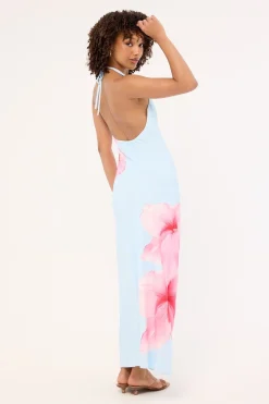 Loula Bloom Maxi Dress Light Blue