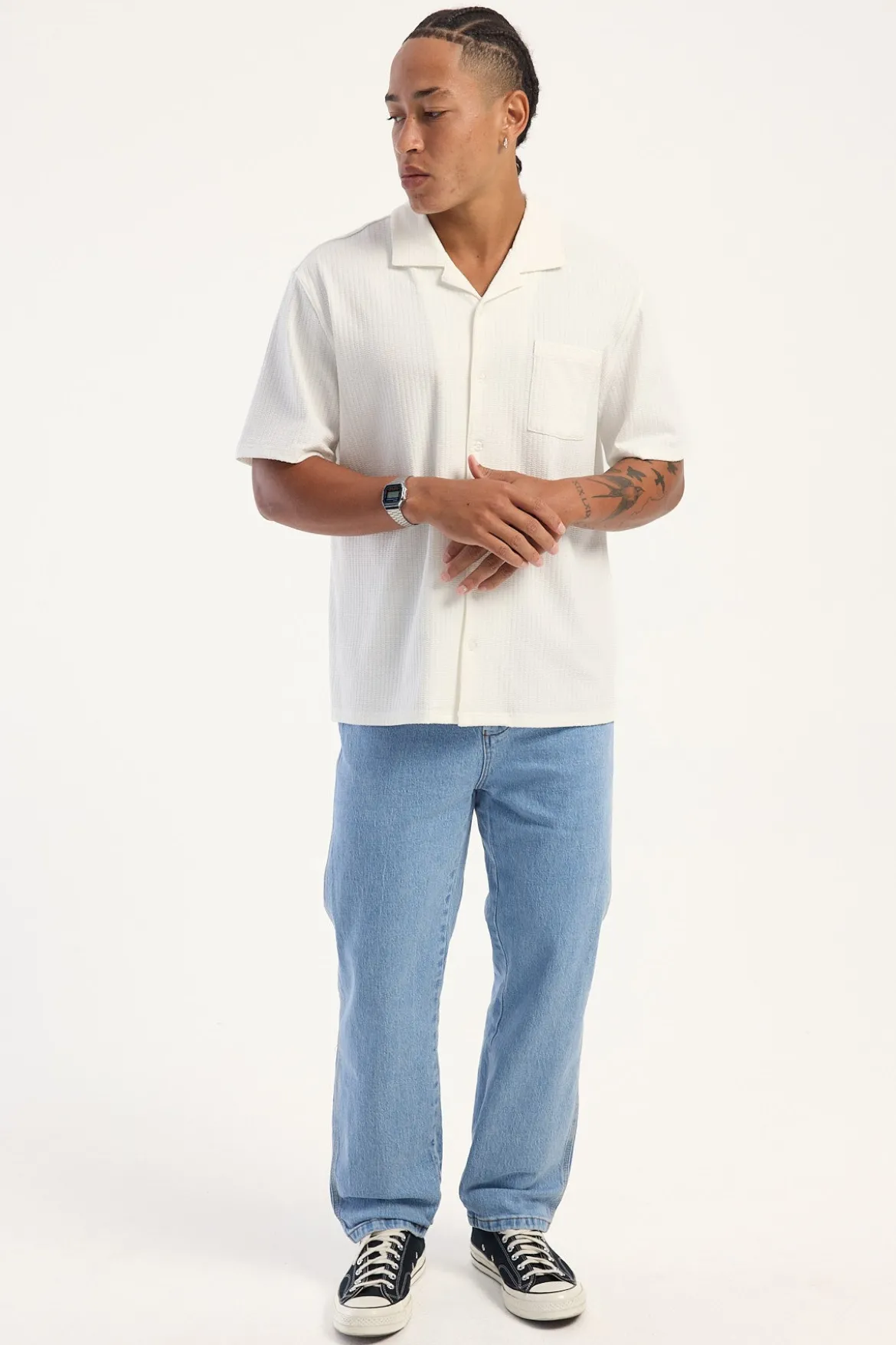 Lounger Baggy Jean Electric Fade Blue