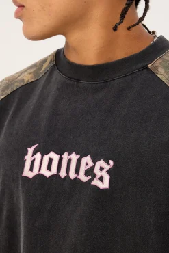 Lovers Steeze Panel Tee Washed Black Camo