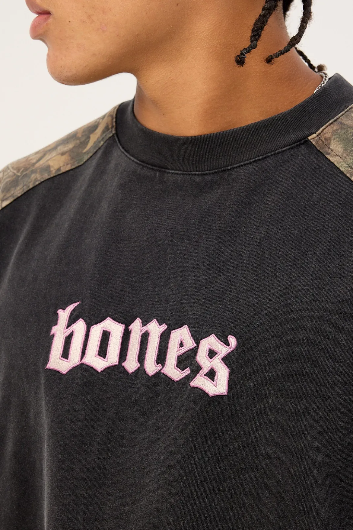 Lovers Steeze Panel Tee Washed Black Camo