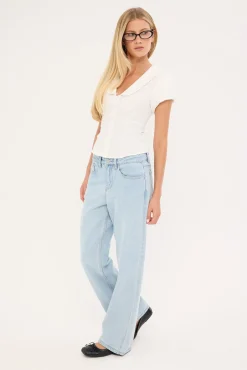 Low Rise Baggy Jean Light Blue Denim