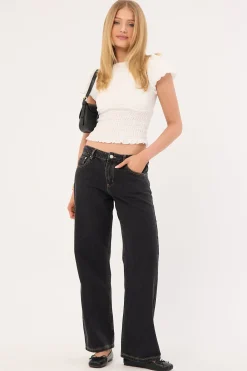 Low Rise Baggy Jean Washed Grey