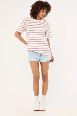Low Rise Denim Shorts Light Blue Denim