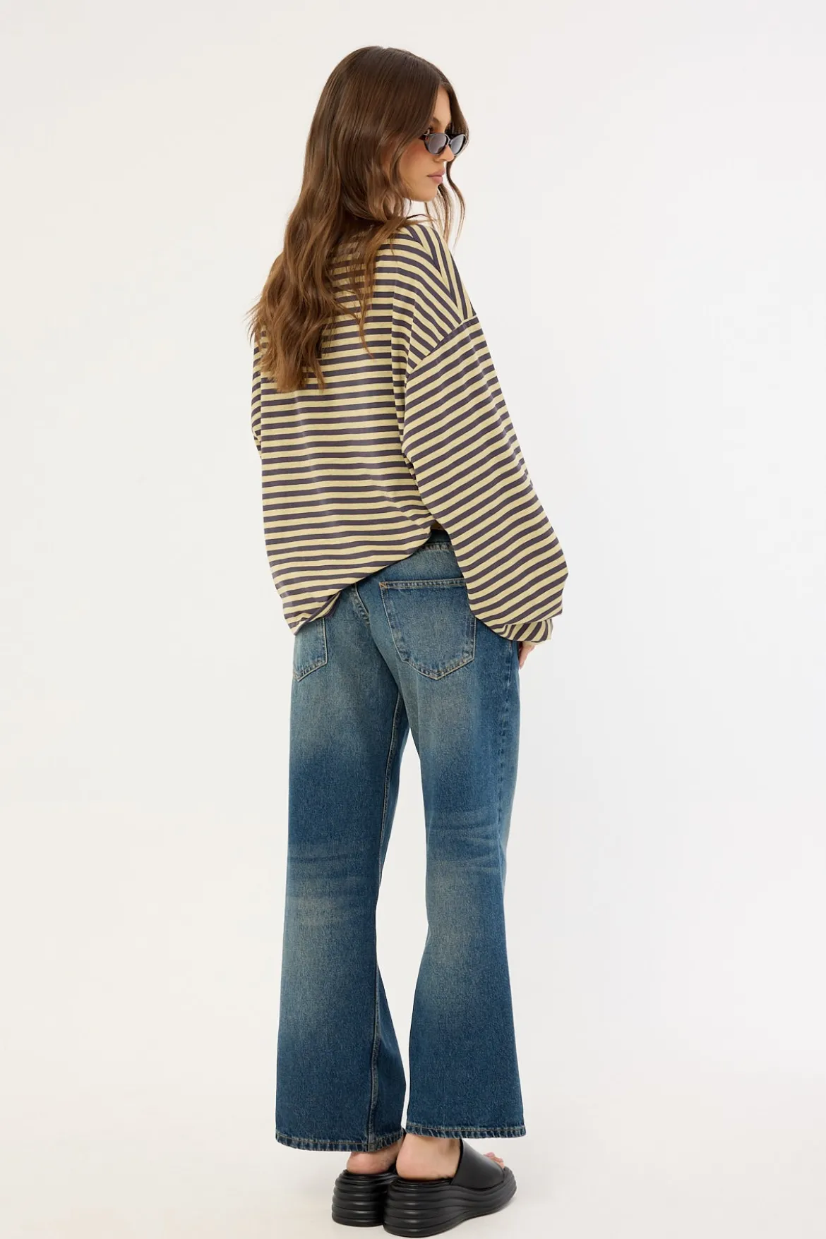 Low Rise Parallel Jean Steel Blue
