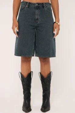 Low Slouch Denim Jort Smoked Tea