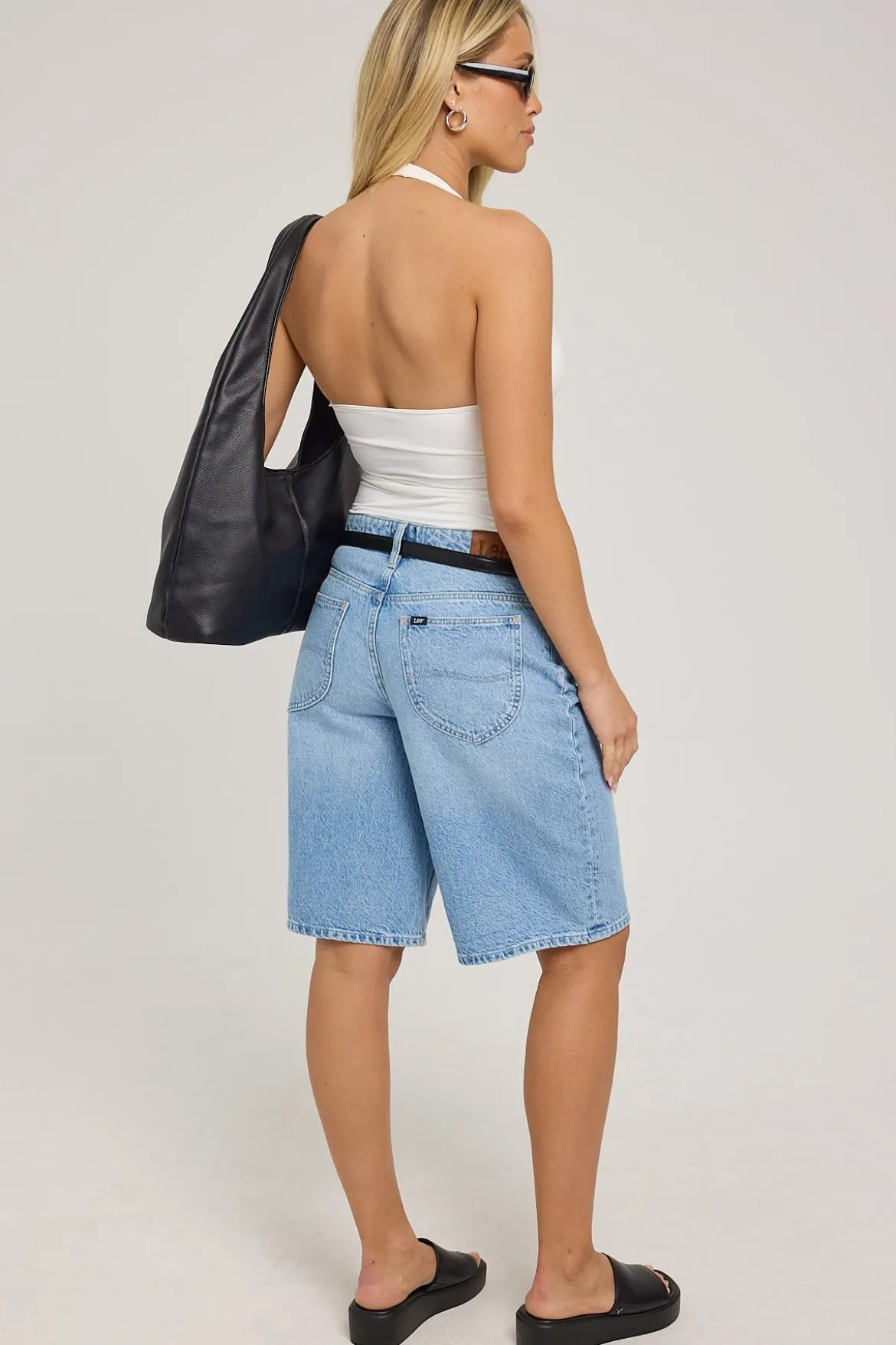 Low Slouch Jort Crystal Blue