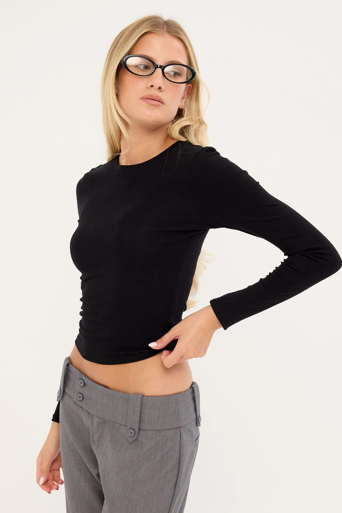 L&t Lucy Long Sleeve T-shirt Black