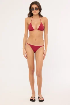 L&t Lush Bikini Bottom Burgundy