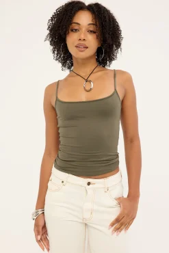 L&t Olivia Cami Khaki Green