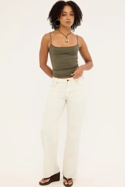 L&t Olivia Cami Khaki Green