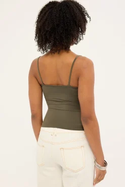 L&t Olivia Cami Khaki Green