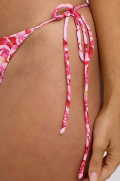 L&t Peony Dreams Tie Bikini Bottom Floral Print