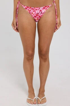 L&t Peony Dreams Tie Bikini Bottom Floral Print