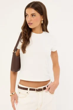 L&t Relaxed Baby Tee White