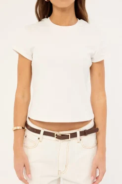 L&t Relaxed Baby Tee White