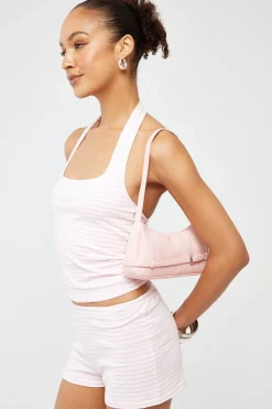 L&t Remi Halter Top Pink Stripe