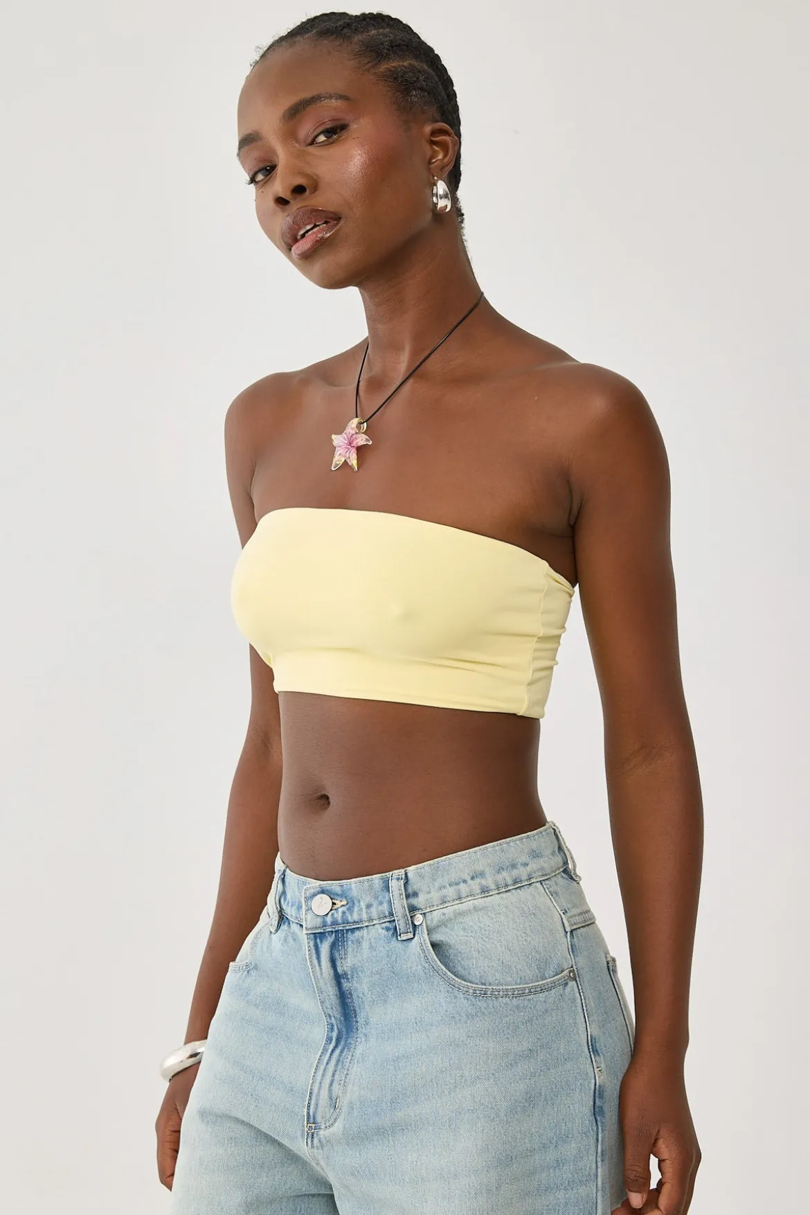 L&t Strapless Bralette Lemon