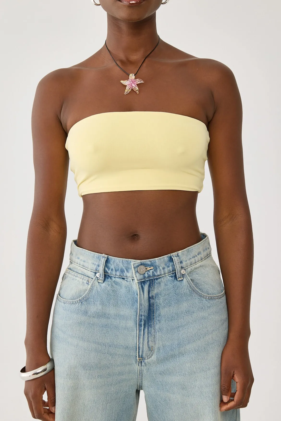L&t Strapless Bralette Lemon