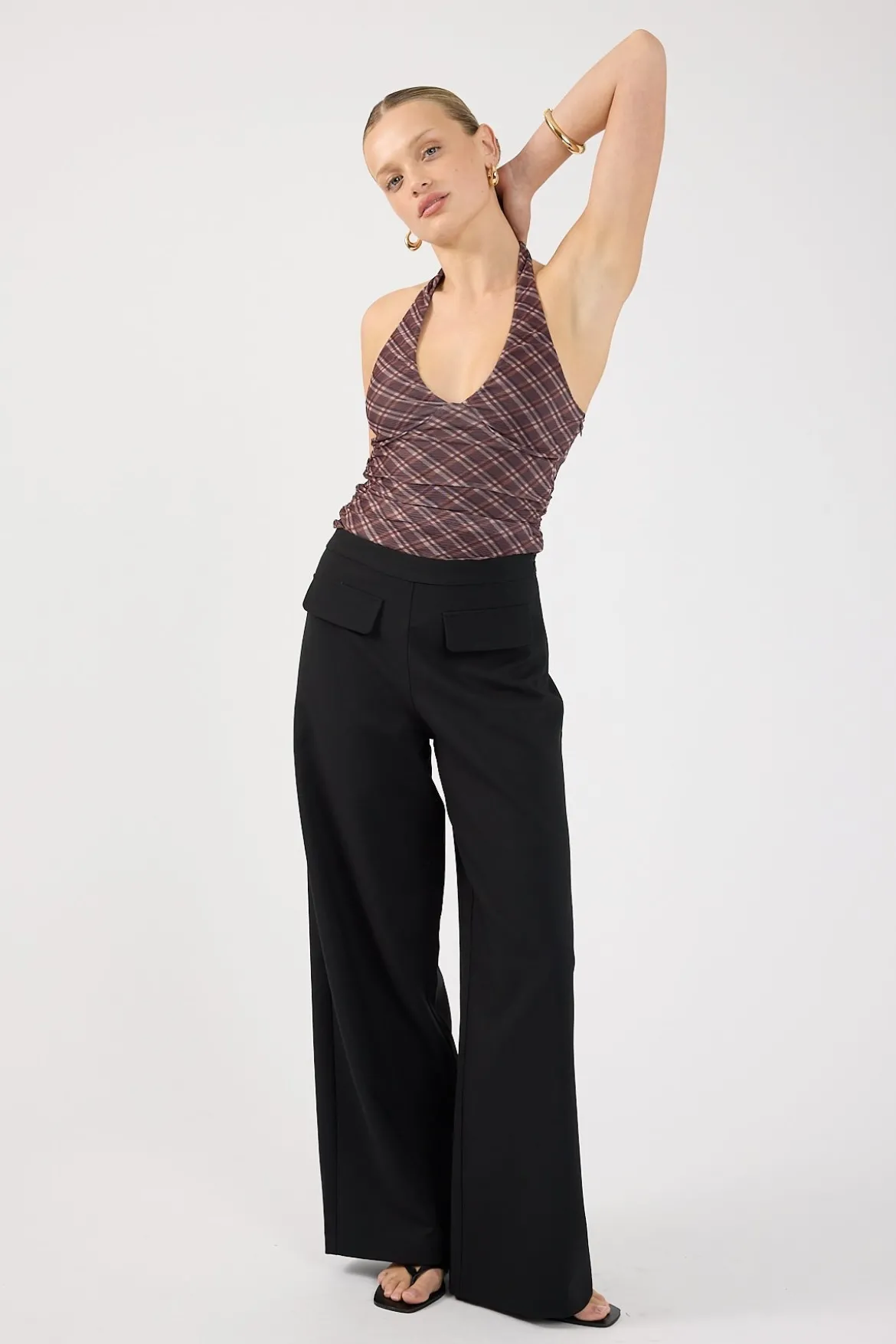 Luca Pocket Tailored Pants Black