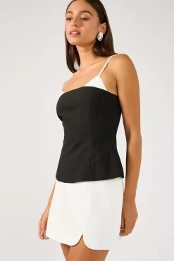 Luca Split Mini Skirt White