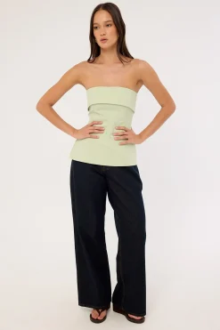 Luca Strapless Long Line Top Mint