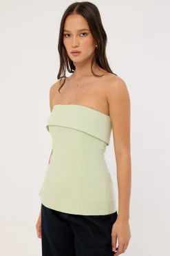 Luca Strapless Long Line Top Mint