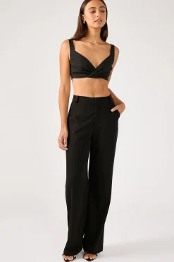 Luca V Neck Bralette Black