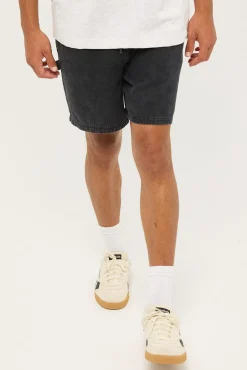Lucas Elastic Waist Carpenter Short Washed Black