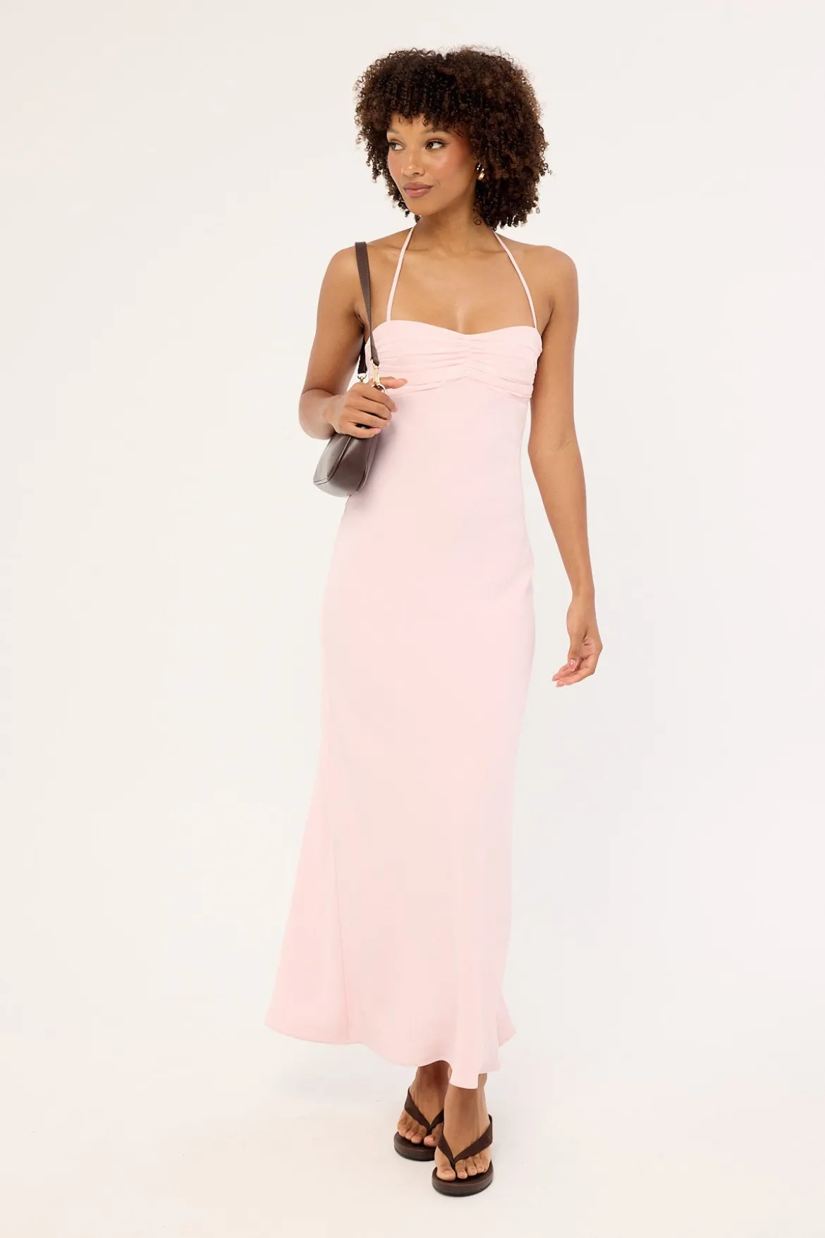 Luccia Scarf Maxi Dress Pink
