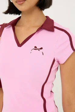 Lucky Polo Tee Pink
