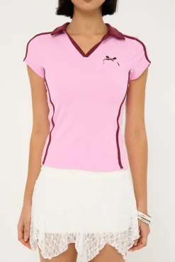 Lucky Polo Tee Pink
