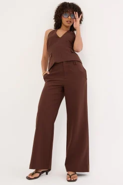 Luella Halter Suiting Top Brown