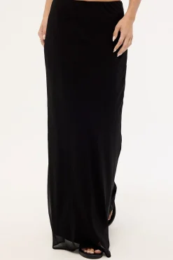 Lula Chiffon Maxi Skirt Black