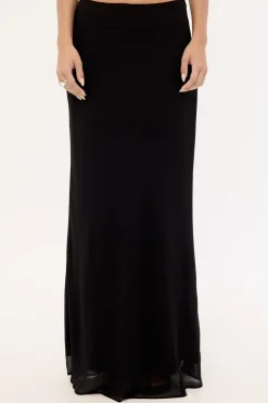 Lula Chiffon Maxi Skirt Black