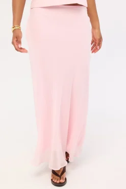 Lula Chiffon Maxi Skirt Pink